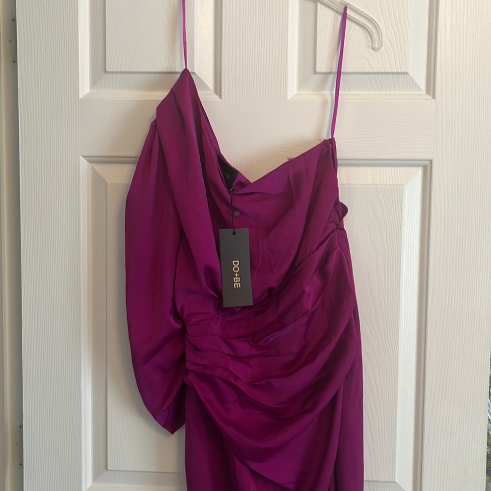 Plum one shoulder dress new with tag